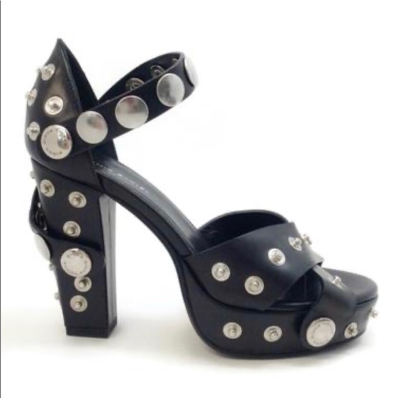 Flash Sale ReList Tomorrow NIB Sonia Rykiel Black Snap Embellished Sandals 37 - Picture 2 of 8